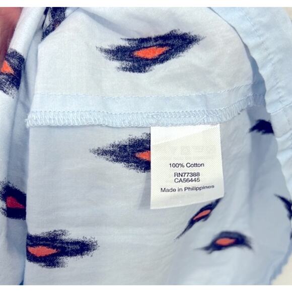 J. Crew Off The Shoulder Ikat Print Dress Blue & Red Women’s Size XS - Picture 5 of 7